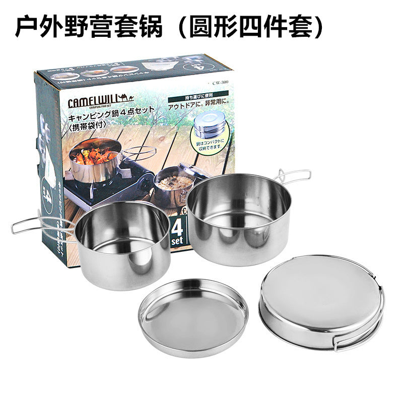 Discover the Ultimate Outdoor Cooking Experience with Our Stainless Steel Cookware Pot Set