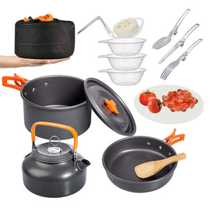 Discover the Ultimate Camping Companion: Camping Combination Suit Pot Folding Mini Cookware
