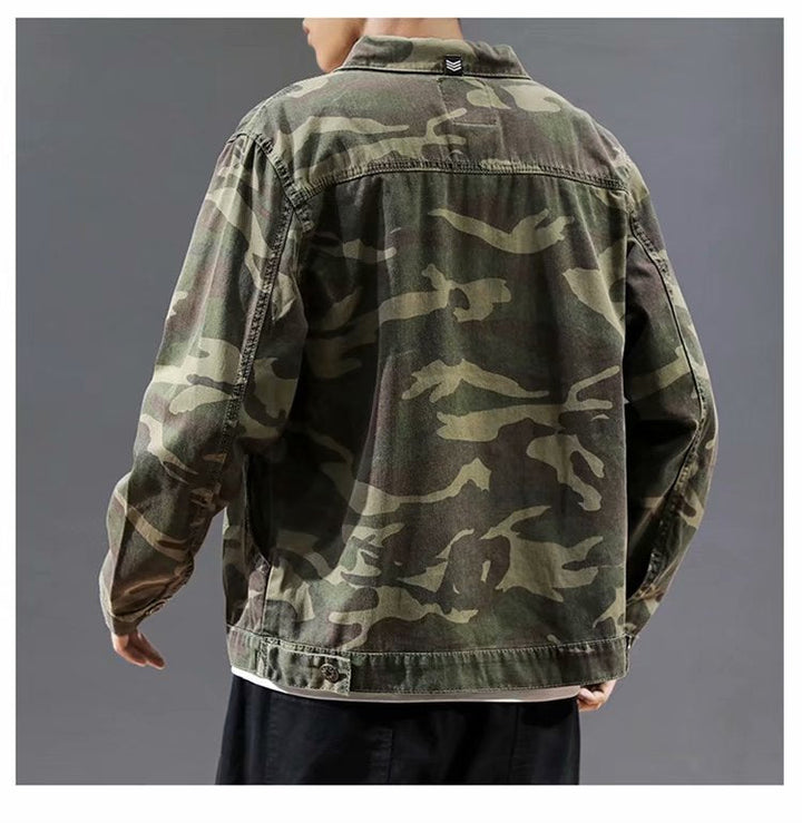 Discover the Ultimate Men's Fashion Camouflage Polo Collar Jacket