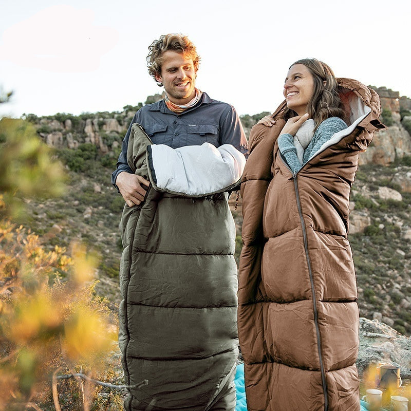 Outdoor Envelope Hooded Sleeping Bag