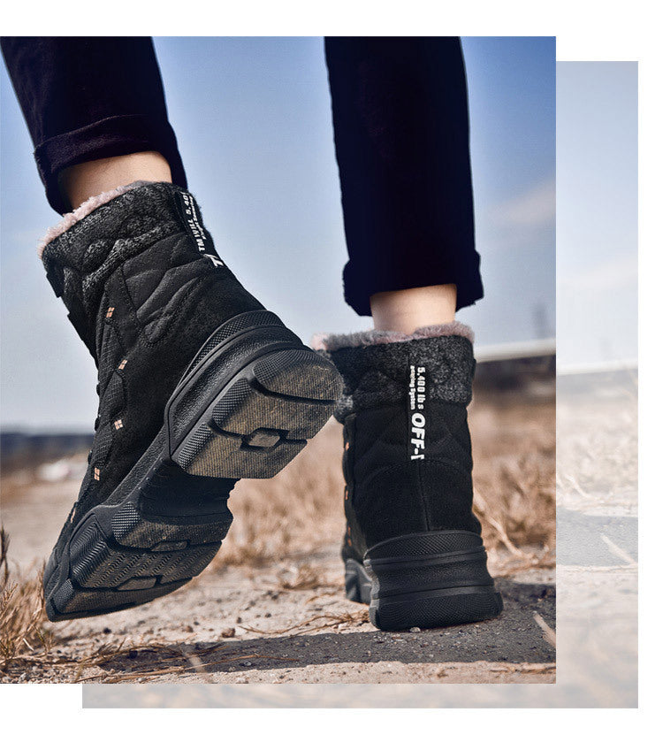 Men's Cotton Thick-Soled Hiking Shoes