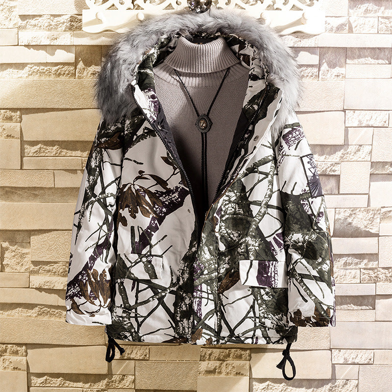 Hip hop camouflage hooded jacket