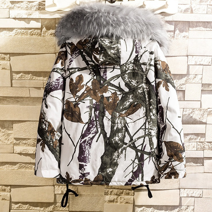 Hip hop camouflage hooded jacket