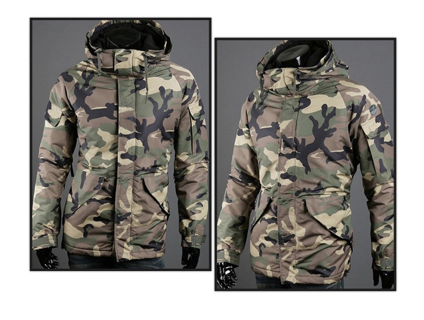 British Camouflage Trend Men's Hooded Jacket