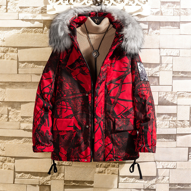 Hip hop camouflage hooded jacket