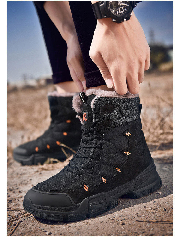 Men's Cotton Thick-Soled Hiking Shoes