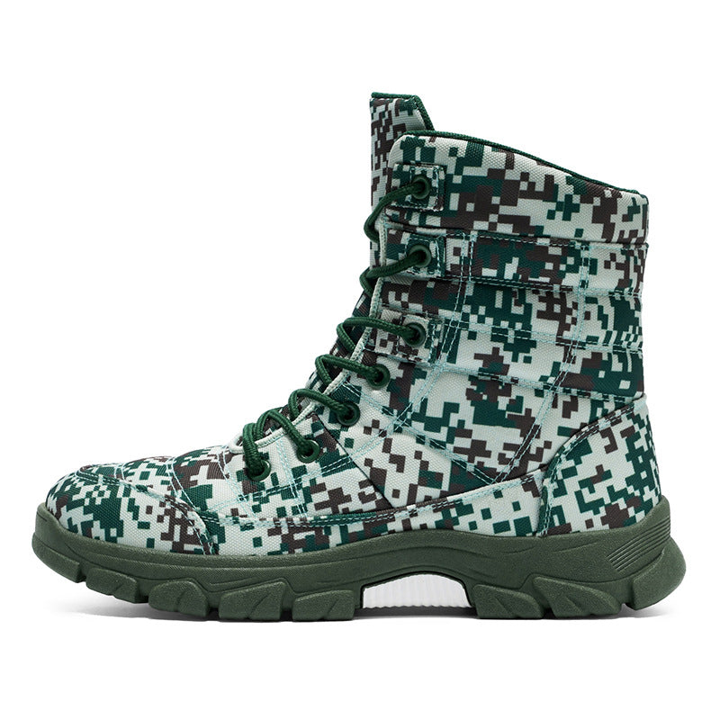 Fleece Lined Warm Plus Size Camouflage Hiking Boots