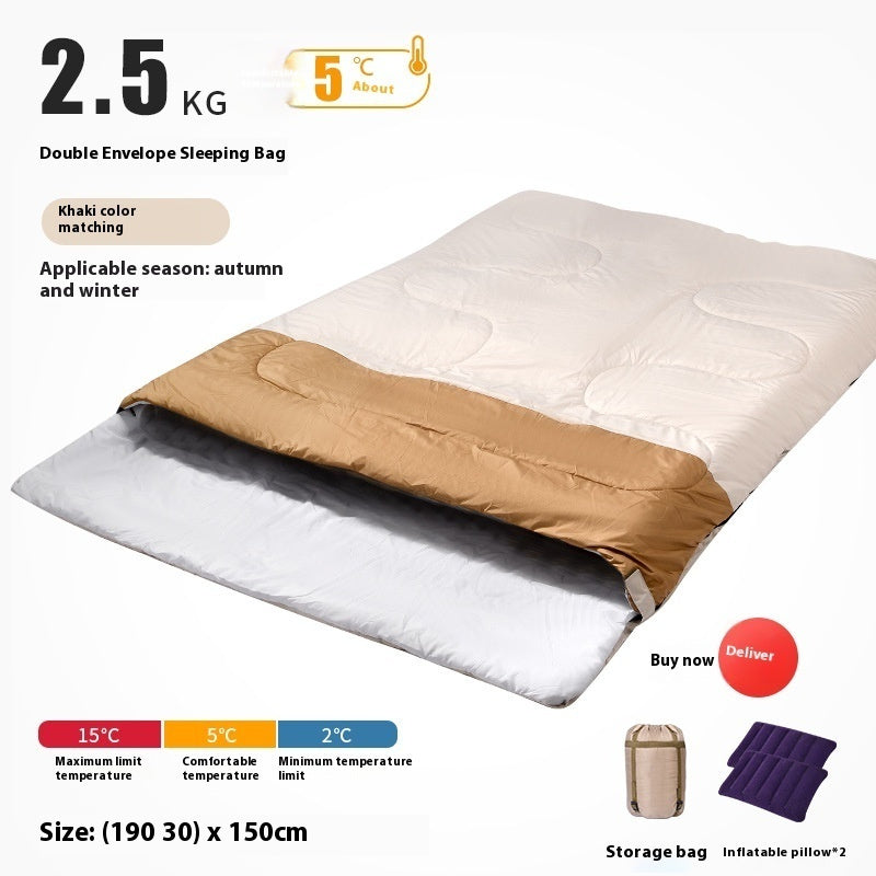 Outdoor Camping Thickened Warm Sleeping Bag