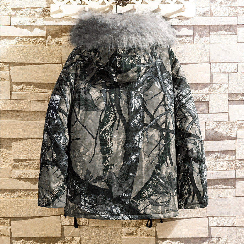 Hip hop camouflage hooded jacket