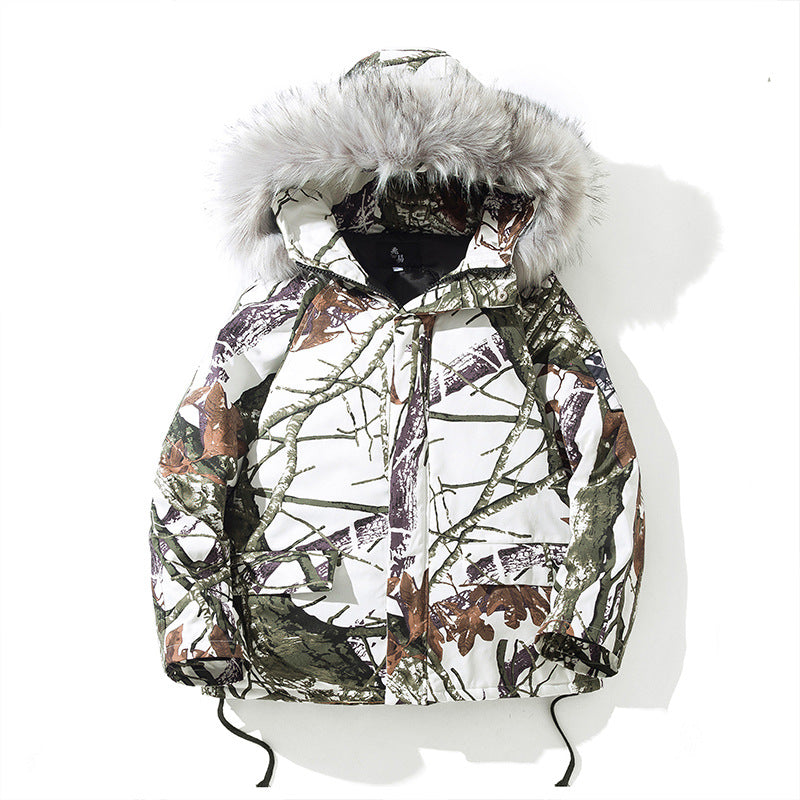 Hip hop camouflage hooded jacket