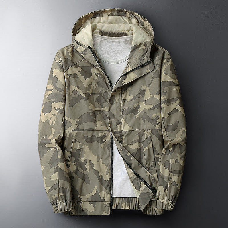 Men's Casual Hooded Camouflage Jacket