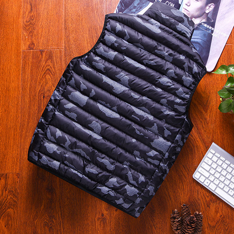 Camouflage Warm Down Cotton Vest Men Jacket