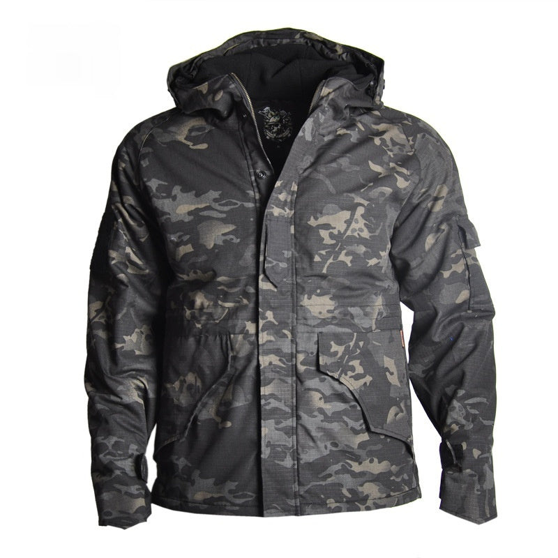Men's Outdoor Windproof Camouflage Tactical Fleece Jacket