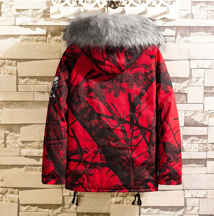 Hip hop camouflage hooded jacket