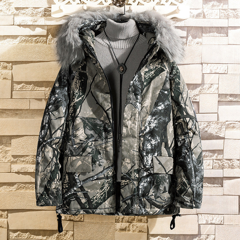 Hip hop camouflage hooded jacket