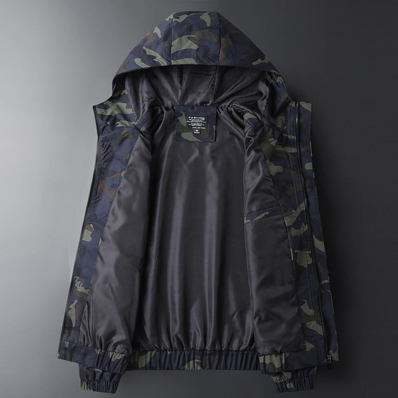 Men's Casual Hooded Camouflage Jacket