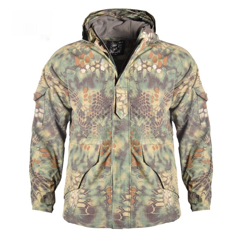 Men's Outdoor Windproof Camouflage Tactical Fleece Jacket