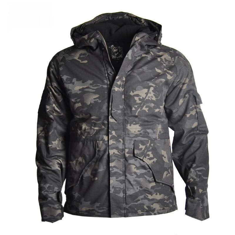 Men's Outdoor Windproof Camouflage Tactical Fleece Jacket