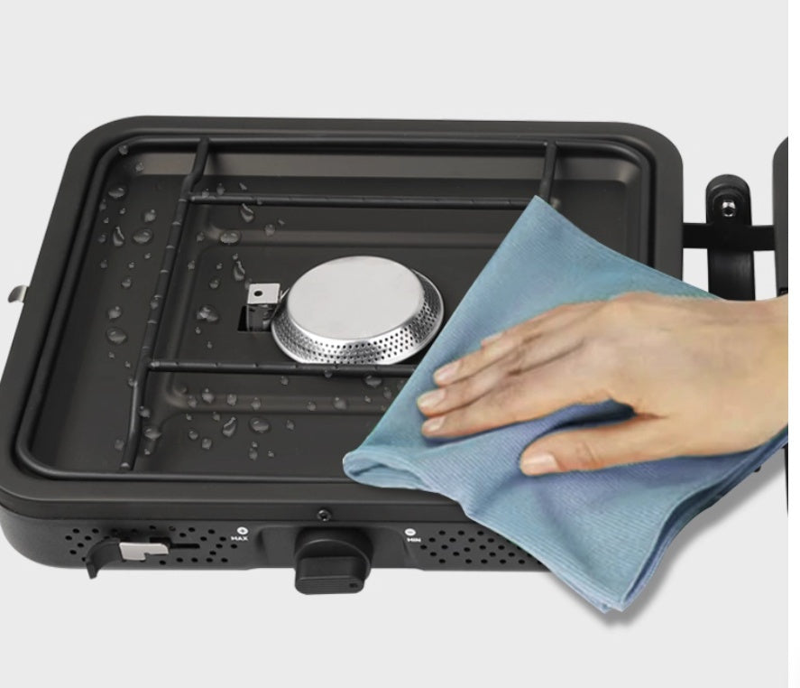 Portable Gas Stove, Double Burner, Outdoor Picnic Cooking