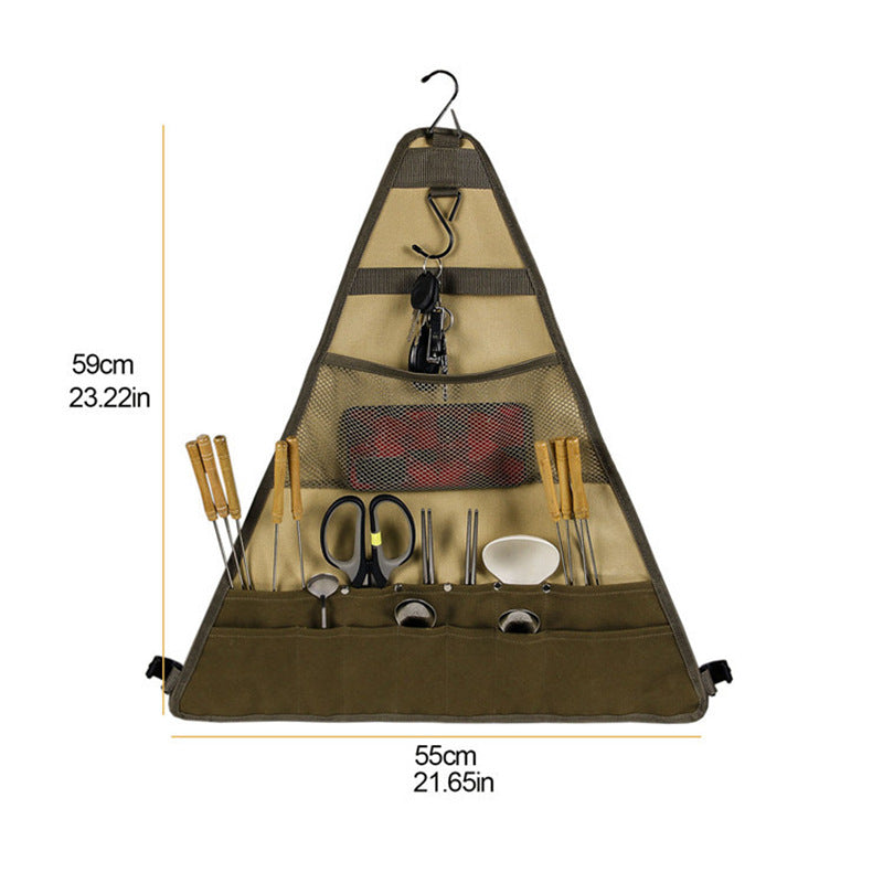 Outdoor Camping Tableware Spatula Hanging Tableware Bag