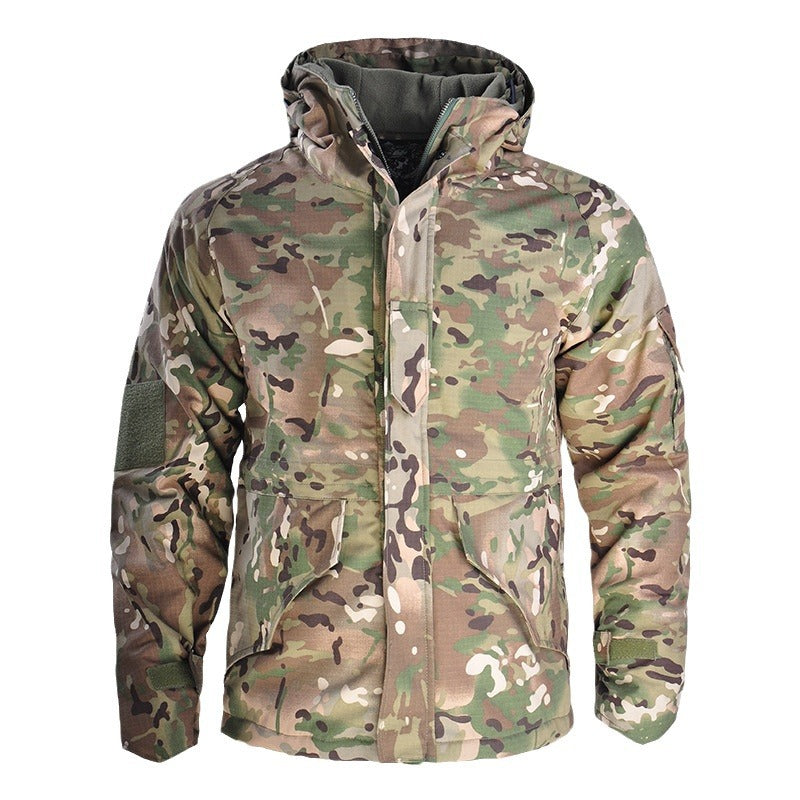 Men's Outdoor Windproof Camouflage Tactical Fleece Jacket