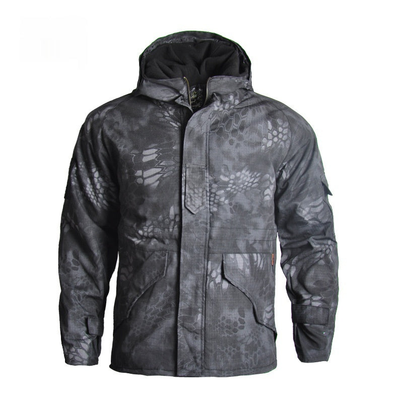 Men's Outdoor Windproof Camouflage Tactical Fleece Jacket