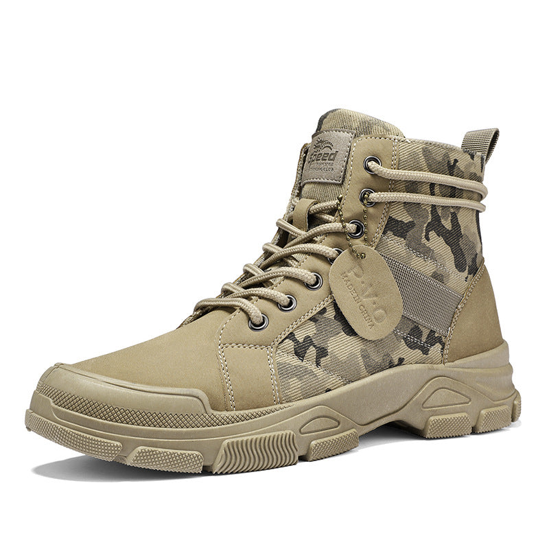 Canvas High-top Tooling Retro Outdoor Hiking Boots