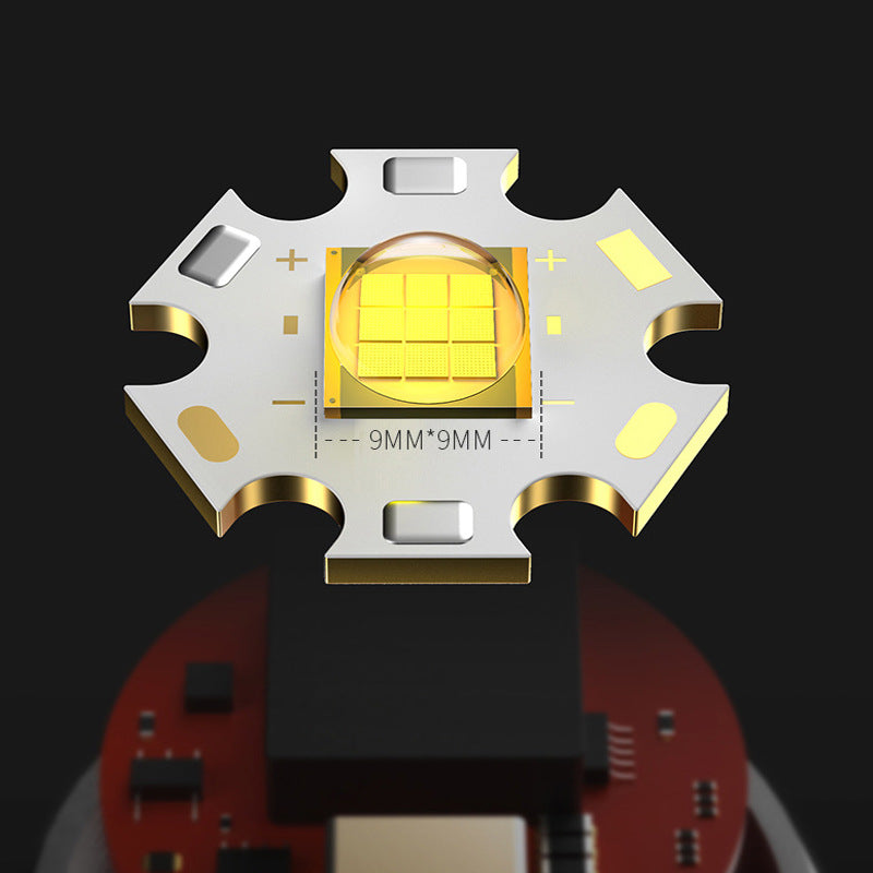 USB Charging Zoom Electric Display Camping Portable Flashlight