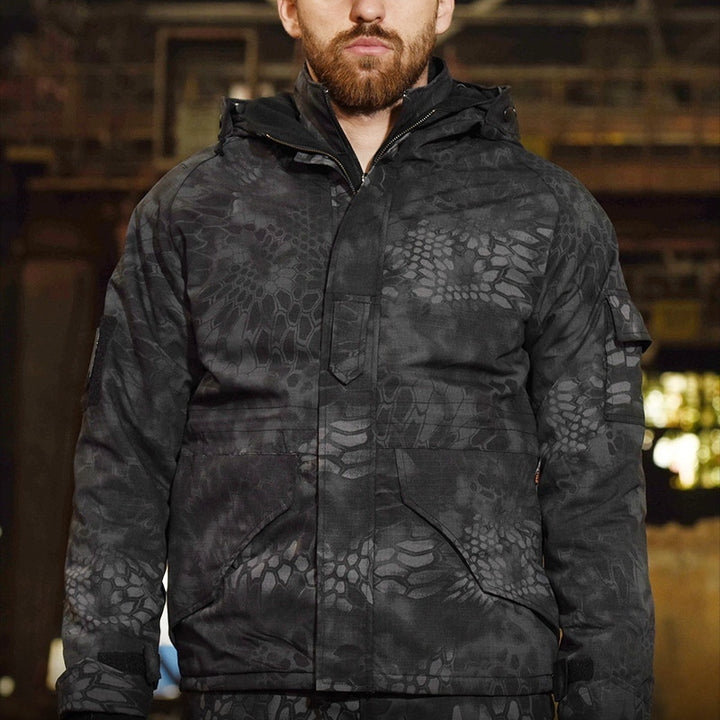 Men's Outdoor Windproof Camouflage Tactical Fleece Jacket